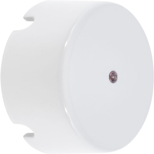 Junction box PORCELAIN D.100mm 3 in/out holes D.10cm 3 in/out holes porcelain white