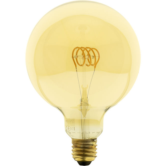 Bombilla E27 (grueso) Globo CLASSIC DECOLED Regulable D125 5W 1800K 280lm Ambar-A