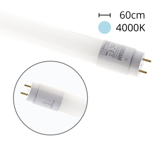 Lâmpada G13 T8 Tubular VALUE LED 60cm 9W 4000K 900m 270°