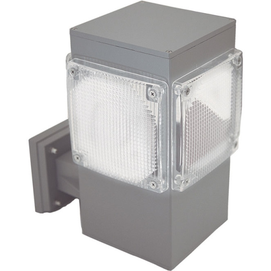 Wall Lamp GARDUNHA square IP54 1xE27 L.18xW.26xH.30cm Aluminium+Plastic Grey