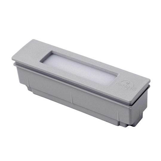 Aplique Empotrable NINA 1xR7s (118mm) 7,5W con pulsador CCT (3colores) IP55 L.18,5xAn.5xAl.5cm gris