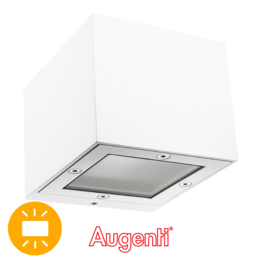 Aplique GINEVRA IP65 1xG9 C.9,5xL.11xAlt.8,2cm Alumínio+Vidro Branco