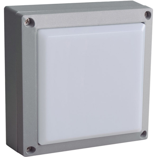 Aplique TENNESSEE IP54 24x0,18W LED 4000K L.14,5xAn.6,5xAl.14,5cm Aluminio + Policarbonato (PC) Gris