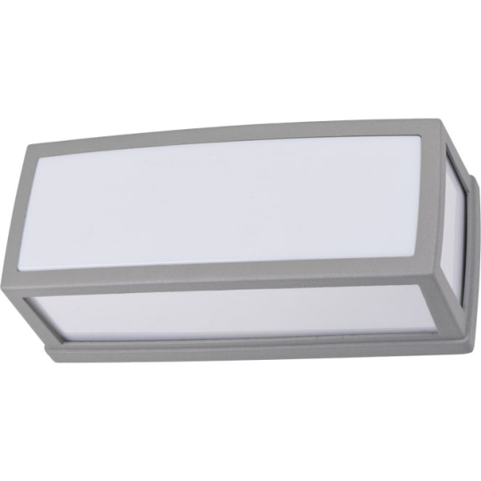 Aplique ALCOA retangular IP54 1x10W LED 1100lm 4000K L.26xAn.11,5xAl.11cm Gris