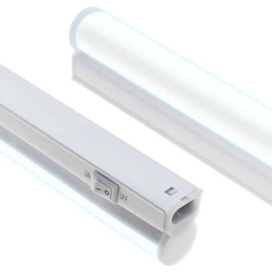 Regleta AXINITE 60cm con interruptor 1x9W LED 810lm 6400K L.60xAn.2xAl.3,7cm Blanco