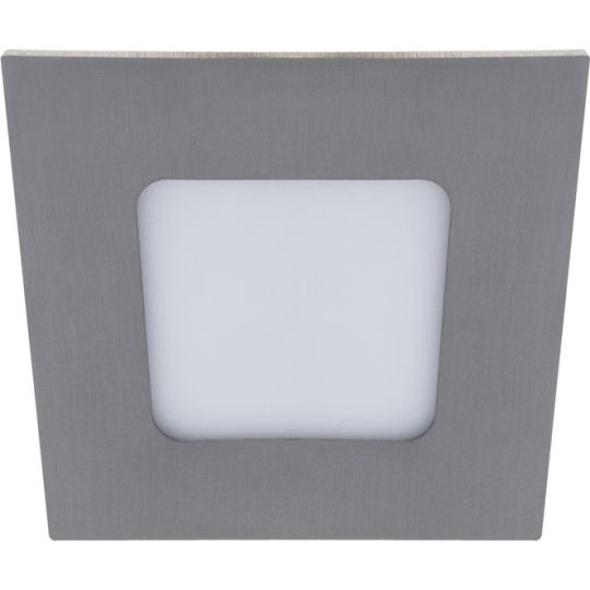 Downlight FRANCO square 1x3W LED 134lm 3000K 120° L.9xW.9xH.0,2cm Satin Nickel