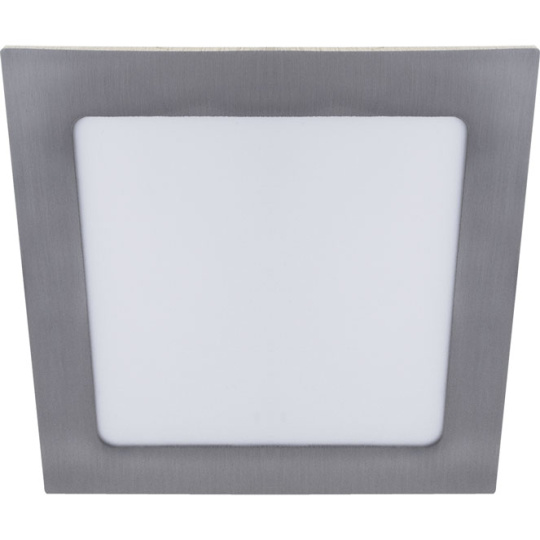 Downlight FRANCO square 1x12W LED 672lm 3000K 120° L.17xW.17xH.0,2cm Satin Nickel