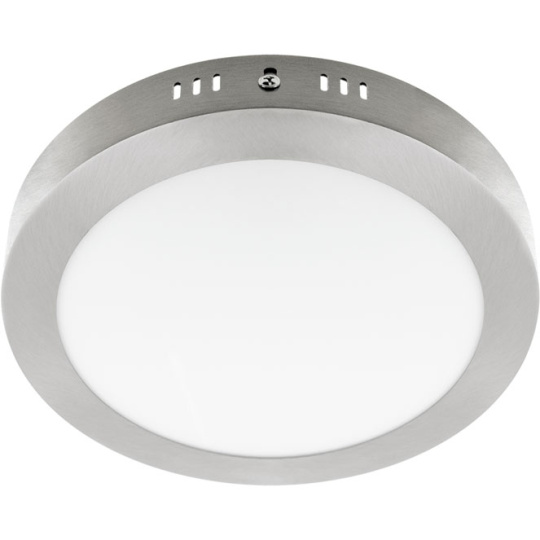 Plafond ESCUDO redondo 1x18W LED 1260lm 4000K 120° Alt.3,2xD.22,5cm Níquel