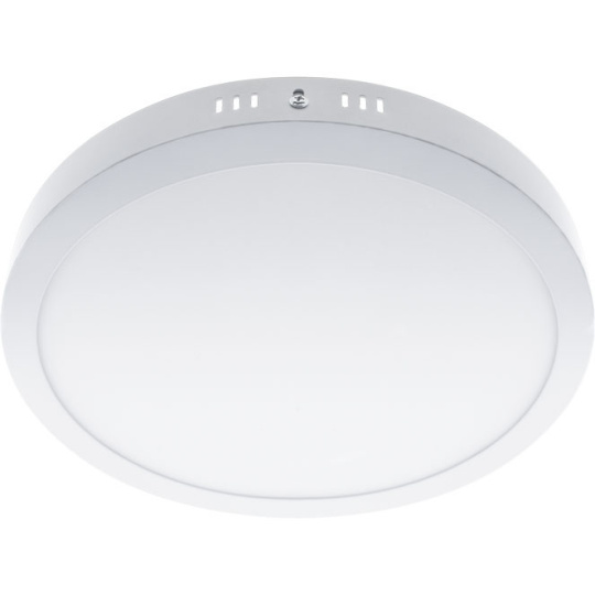 Plafond ESCUDO redondo 1x24W LED 1560lm 3000K 120° Alt.3,2xD.30cm Branco