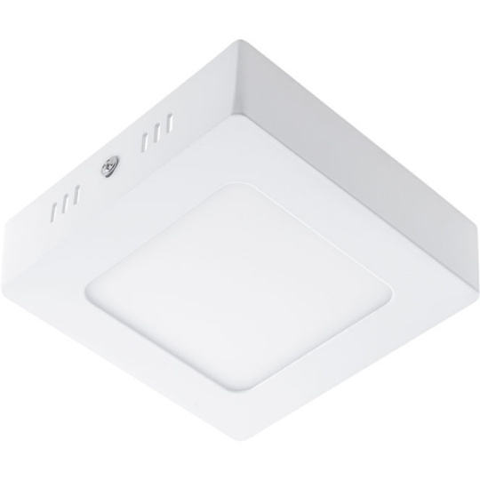 Plafond PESETA quadrado 1x6W LED 336lm 6000K 120° C.12xL.12xAlt.3,5cm Branco