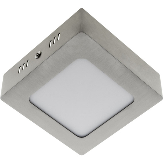 Plafond PESETA square 1x6W LED 336lm 6000K 120° L.12xW.12xH.3,5cm Satin Nickel