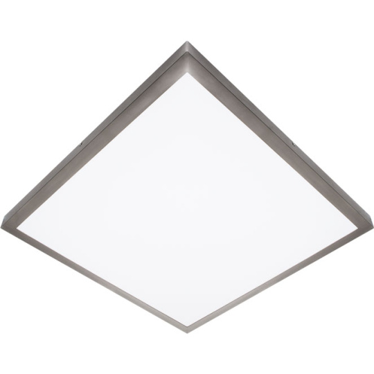 Plafond PESETA square 60x60 1x48W LED 3600lm 4000K 120° L.60xW.60xH.4cm Satin Nickel