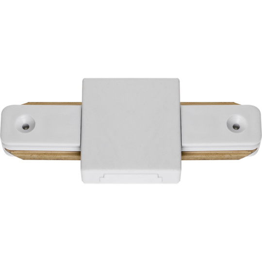 Conector en forma de "I" para carril ADONIS (2 hilos) en aluminio color blanco