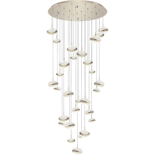 Ceiling Lamp PLANETT 14x5W LED+15x8W LED 14250lm 3300K H.Reg.xD.71cm Champanhe