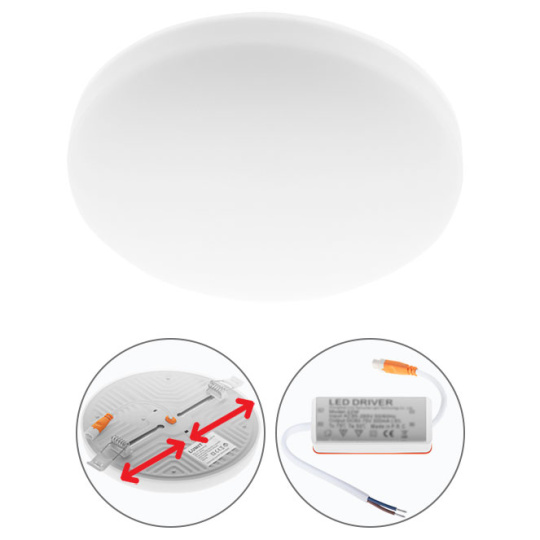 Downlight Empotrable LIRA redondo 1x24W LED 2160lm 4000K 120° Al.1,5xD.17cm Blanco