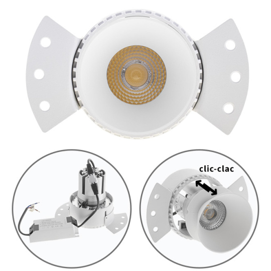 Downlight HEKA round 1x10W LED 850lm 4000K L.14,5xW.8xH.9,5cm Aluminium White