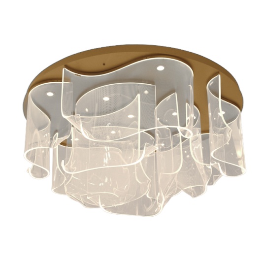 Plafond CLAIRE CCT LED 150W 6750lm 2700K/4000K/6000K D.150cm Dourado