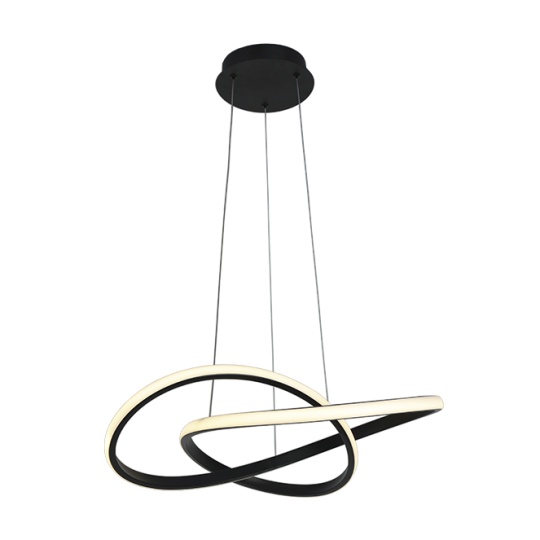 Pendant Light DORALICE 40W LED 1650lm 3000K H.Reg.xD.50cm black