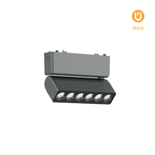 Barra regulable p/Carriles magnéticos PIQUET (2 hilos) 6W LED 480lm 3000K 24° L.12,2xAn.2,6xAl.2,4cm