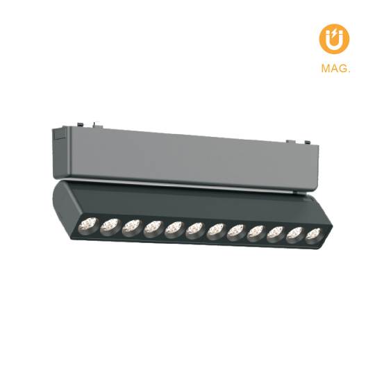 Adjustable Magnetic Track Linear Light PIQUET (2 wires) 12W LED 870lm 3000K 24° L.23xW.2,6xH.8cm