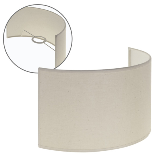 Lampshade CIPRIOTA round fabric PVC8886 with fitting E27 L.30xW.14xH.17cm Natural (Raw)