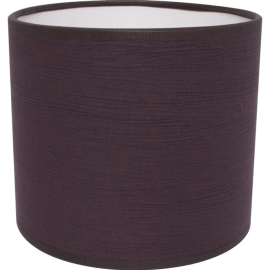 Lampshade ROMENO round fabric Sari with fitting E14 H.14xD.16cm Brown