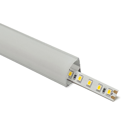 Corner Profile for LED strip without tabs with opaline diffuser W.15.8xH.15.8mm