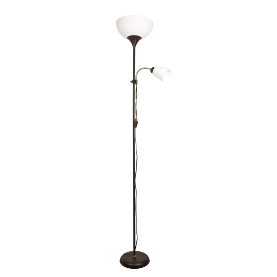 Floor Lamp VARESE with reading arm (1+1)xE27 H.178xD.28cm brown