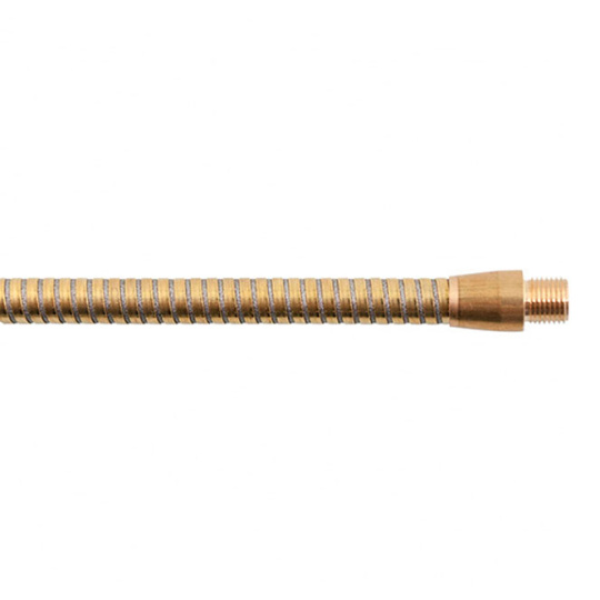 Flexible tube L.35xD.1cm male/male M10x2, in raw brass