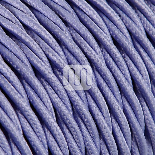 Twisted fabric covered electrical cable H05V2-K FRRTX 2x0,75 D.5.8mm lilac TR4