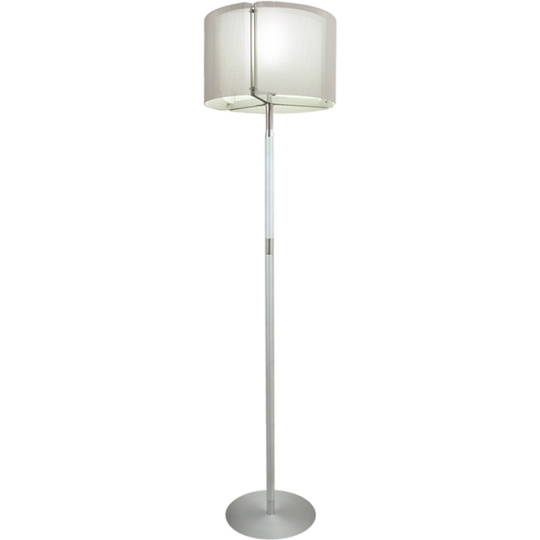 Floor Lamp IVONE 1xE27 H.Reg.xD.40cm White/Satin Nickel
