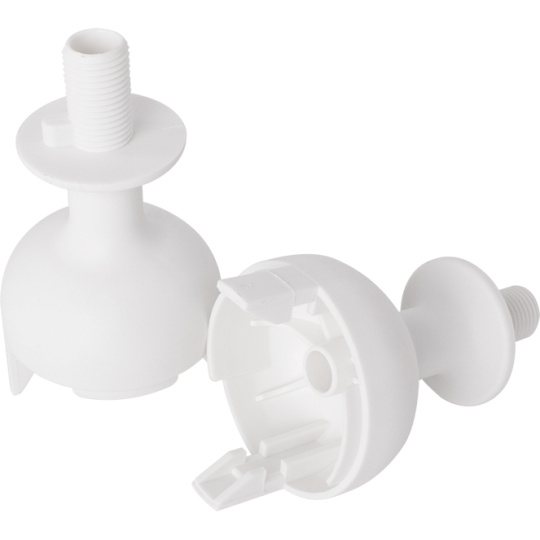 Capuchón blanco termoplastico p/ portalámparas E27 de 2 piezas roscado con blocacable alt.20mm