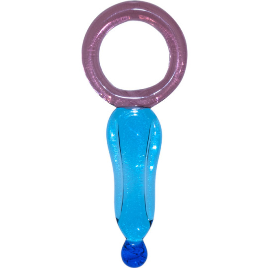 Argola de vidro 7xD.3cm lilás