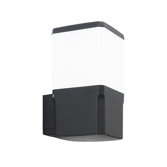 Wall Lamp VIRGILIO 1xE27 11W CCT (3colors) switch IP55 L.13,1xW.15,5xH.25cm black resin