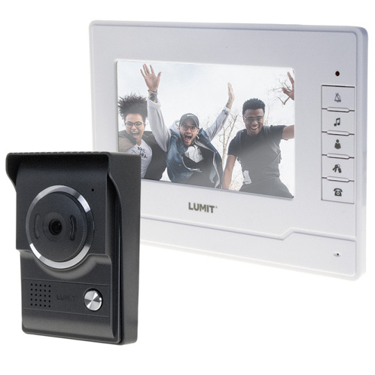 Videoportero RAVEL c/monitor a color de 7', cámara de alta resolución, visión nocturna, 25 melodías