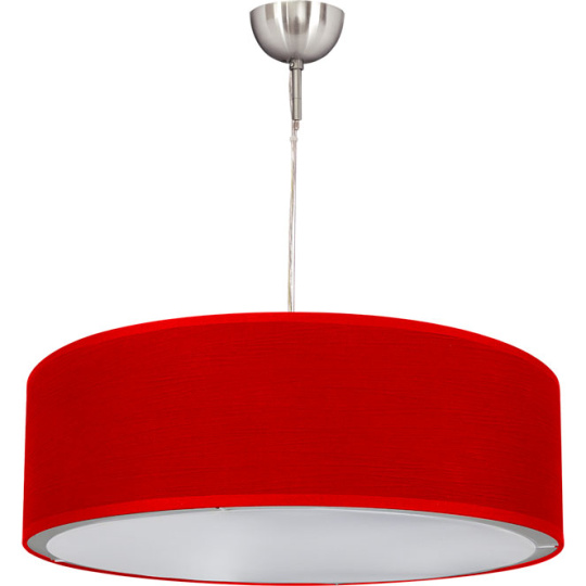 Pendant Light PLANETÁRIO 1xE27 H.Reg.xD.50cm Red/Satin Nickel