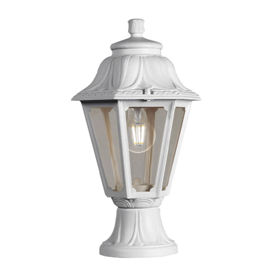 Farola ANNA 1xE27 IP55 Al.38,5xD.22cm resina blanca