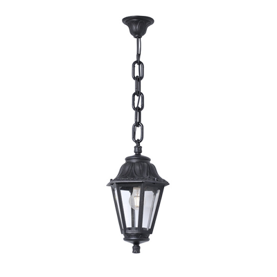 Pendant light ANNA 1xE27 IP55 H.80xD.22cm black resin