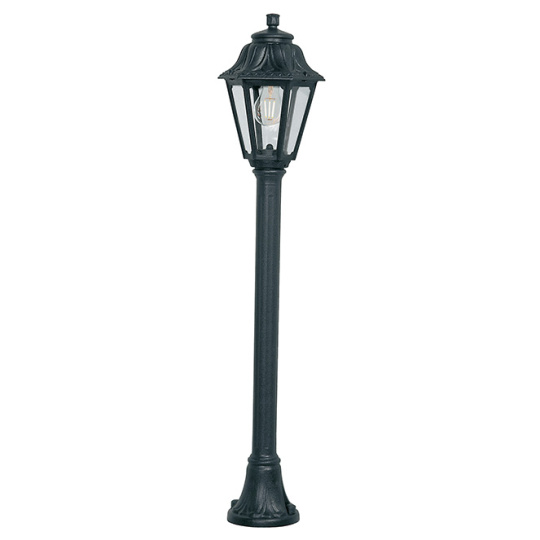 Farola ANNA 1xE27 8,5W con pulsador CCT (3colores) IP55 Al.110xD.22cm resina negra