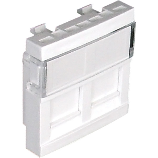 Face Plate QUADRA45 for 2 RJ45 Connectors (2 modules) in white