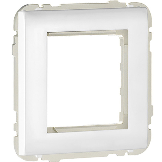 Tapa Central Universal QUADRA45/Adaptador APOLO5000 para módulos 45x45 en blanco