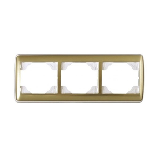 Triple Horizontal Frame SIRIUS70 in ivory/gold