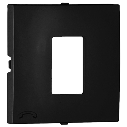 Tapa LOGUS90 para Toma Telefónica en negro mate