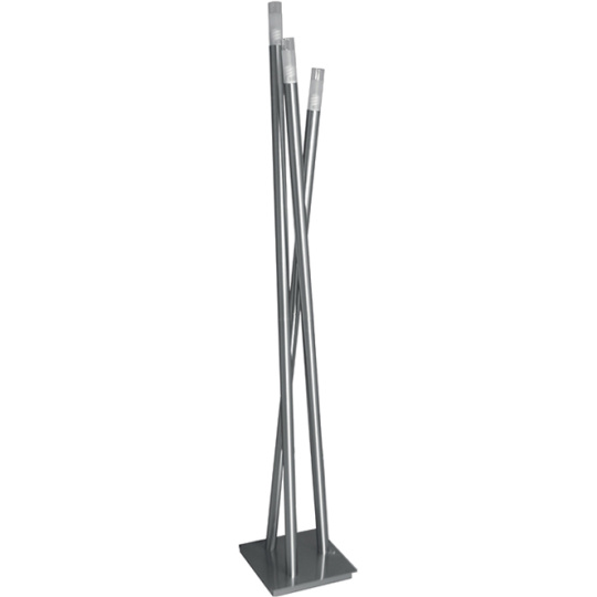 Floor Lamp REIMS square 3xE14 L.30xW.30xH.177cm Satin Nickel