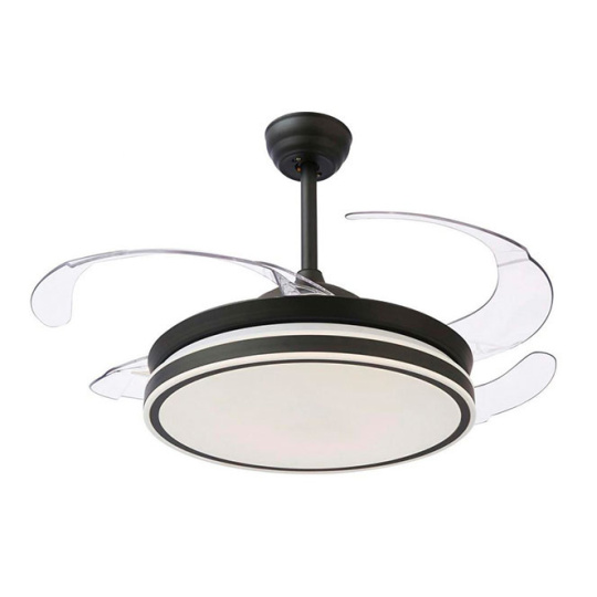 Ceiling fan DC ASGARD MAXI black, 4 retractable blades, 72W LED 3000|4000|6000K, H.35xD.120/50cm