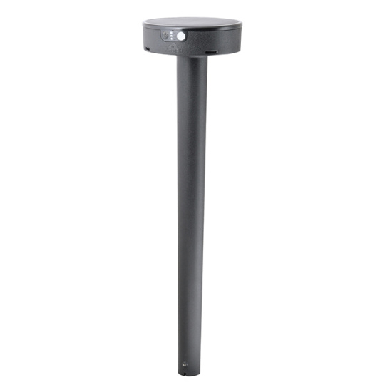 Pincho de Exterior FIORINA 2W LED 4000K c/sensor movimiento y panel solar IP55 Al.78xD.16cm negro