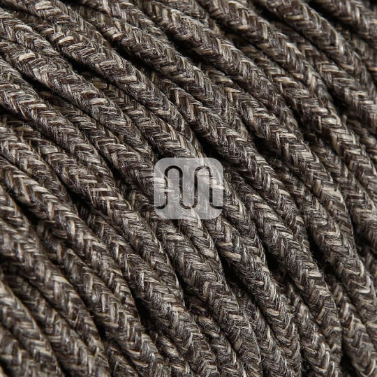 Cable eléctrico H05V2-K cubierto con tela torcida FRRTX 2x0,75 D.6.3mm marrón TR404