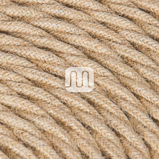 Twisted fabric covered electrical cable H05V2-K FRRTX 2x0,75 D.7.0mm jute TR415