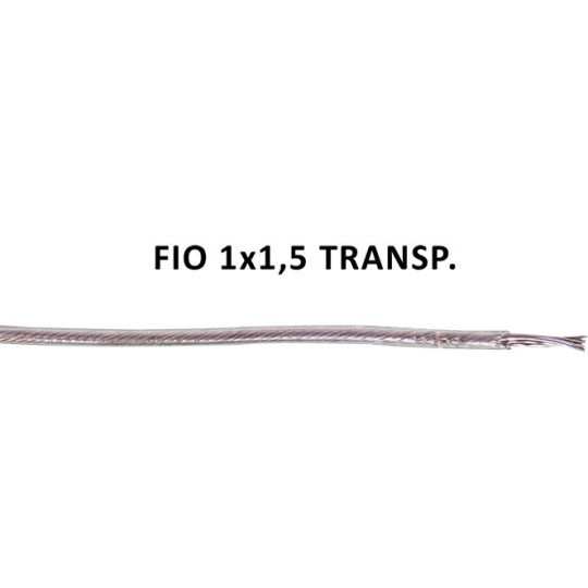 Round wire 1x1,5mm2 transparent