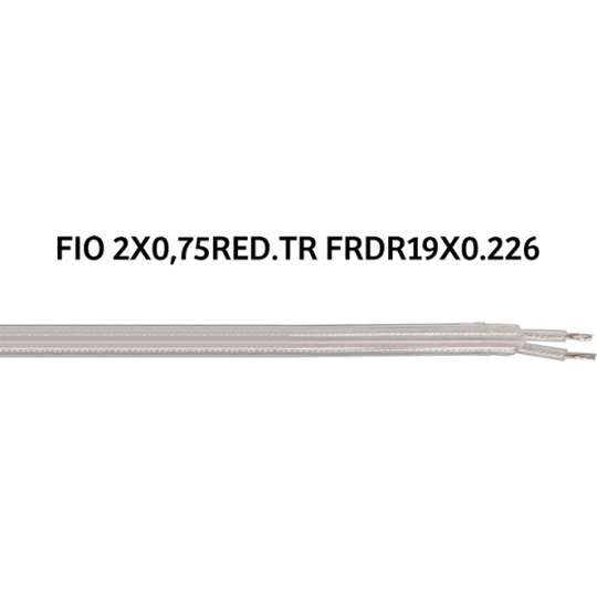 Round cable FROR 2x0,75mm2 transparent